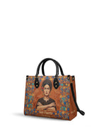 "Soy Fuerte" ver.5 Leather Handbag - side view | Paleta Bags