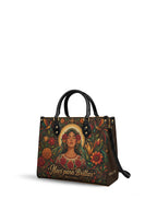 "Nací para brillar" ver.3 Leather Handbag - side view | Paleta Bags
