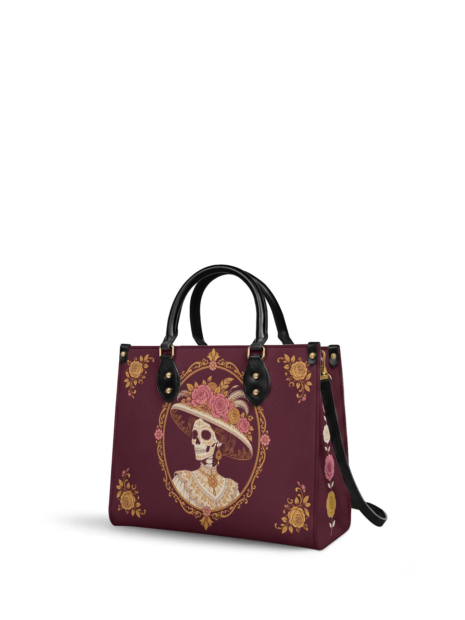 "CALAVERA" Leather Handbag - side view | Paleta Bags