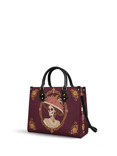 "CALAVERA" Leather Handbag - side view | Paleta Bags