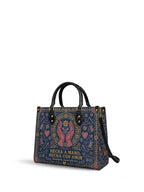 "Hecha a mano, hecha con amor" ver.4 Leather Handbag - side view