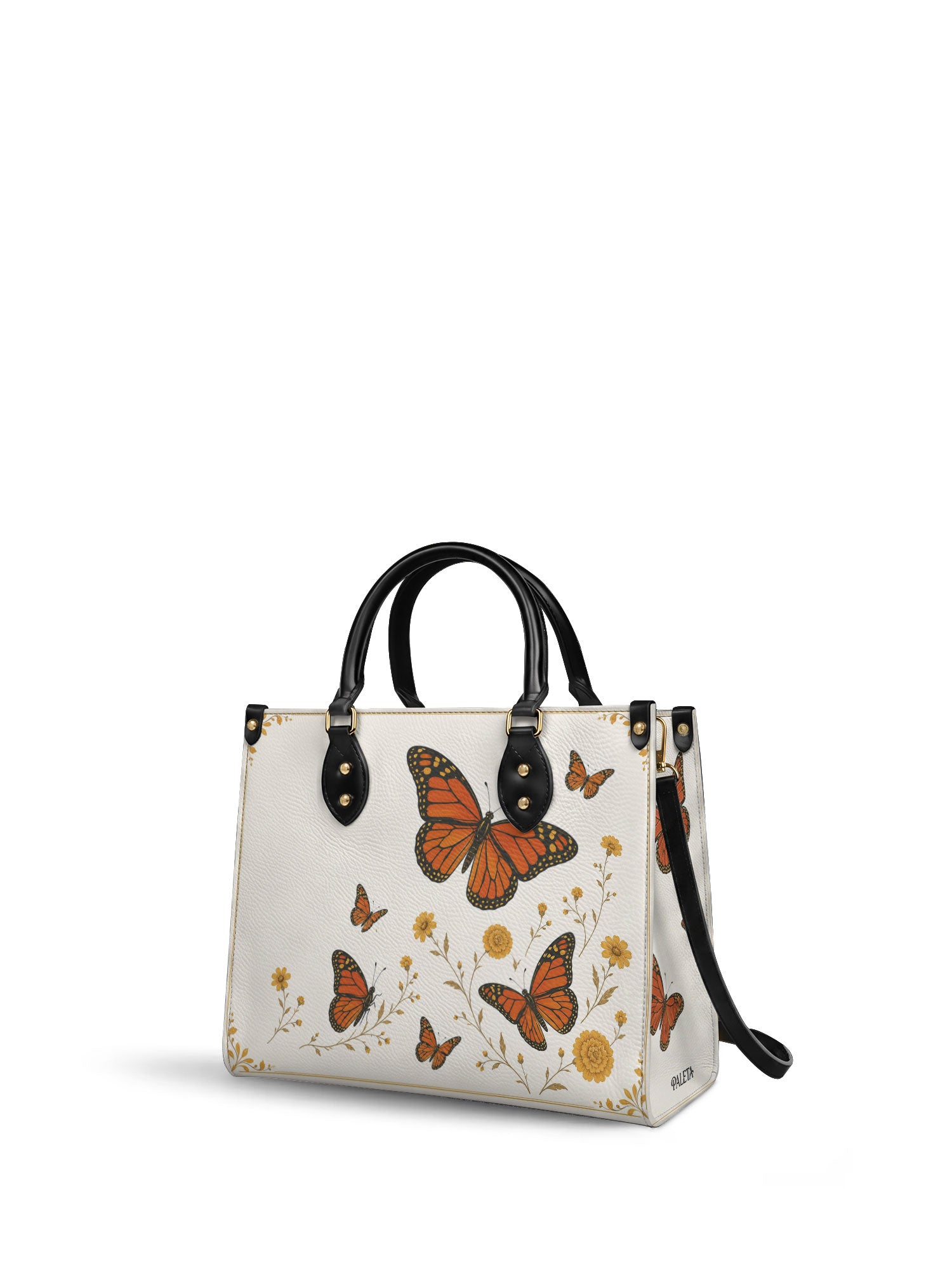 "PAPALOTL" Leather Handbag - side view | Paleta Bags