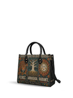 "Feroz. Arraigada. Radiante" ver.1 Leather Handbag - side view | Paleta Bags