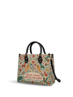 "Hecha a mano, hecha con amor" ver.1 Leather Handbag - side view