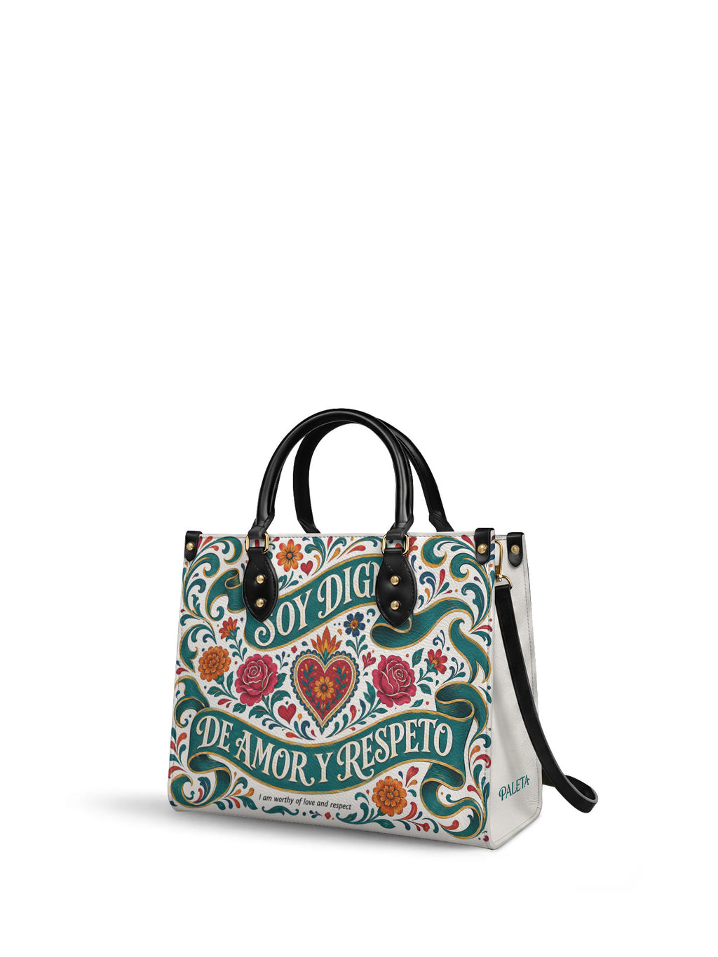 "Otomi Wild Embroidery" ver.3 Leather Handbag - side view | Paleta Bags