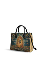 "Eres la mujer que alguna vez soñaste ser" ver.4 Leather Handbag - side view | Paleta Bags