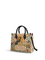 "Me merezco todo lo bueno" ver.3 Leather Handbag - side view | Paleta Bags