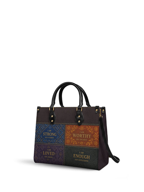 "BILINGÜE" ver.1 Leather Handbag - side view | Paleta Bags