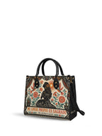 "Mi amor propio es sagrado" ver.5 Leather Handbag - side view | Paleta Bags