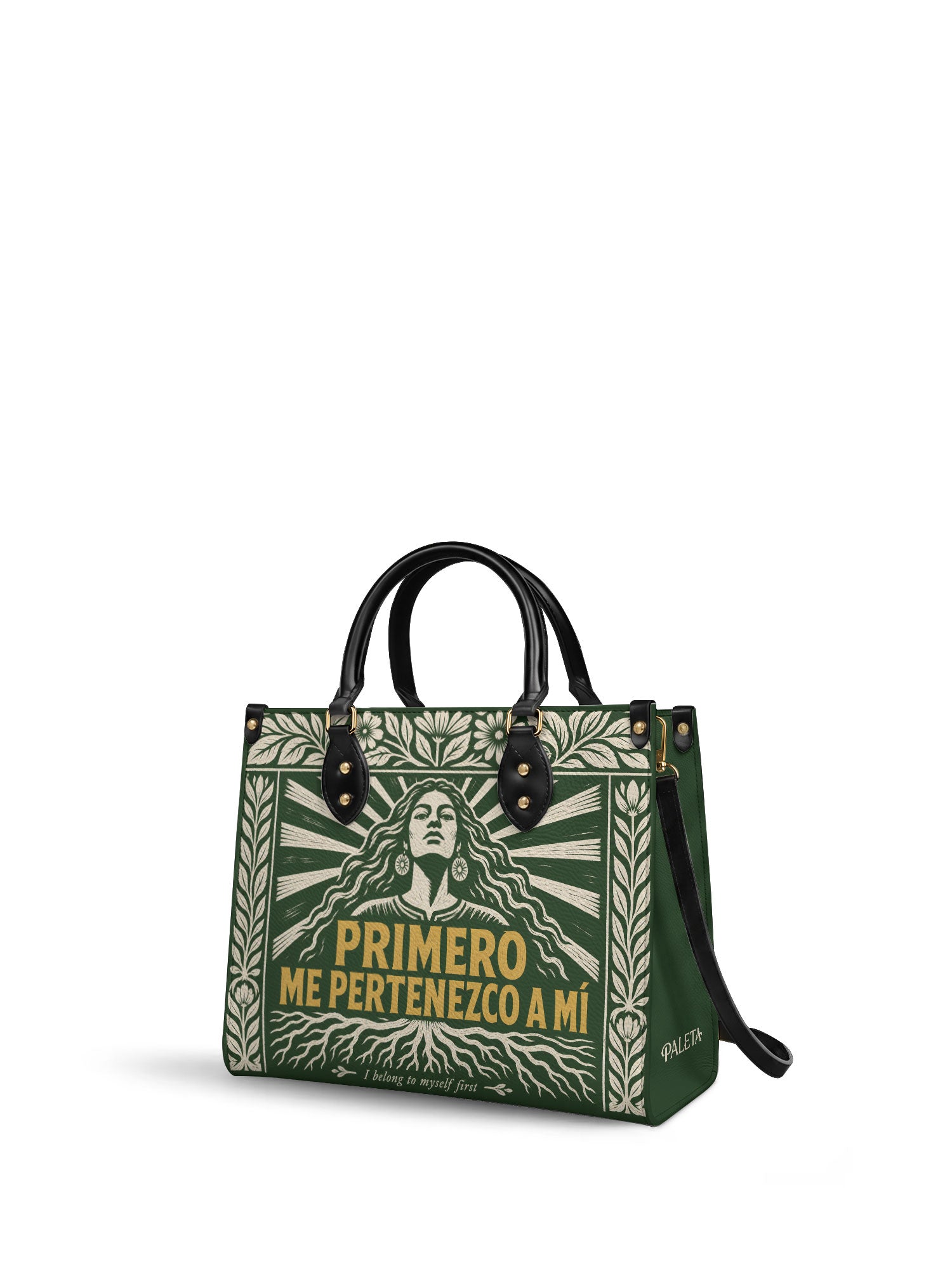 "Primero me pertenezco a mí" ver.4 Leather Handbag - side view | Paleta Bags
