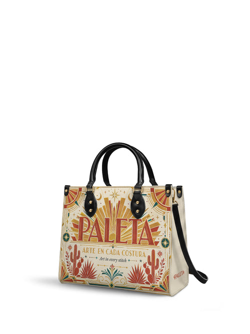 "La Paleta — Arte en cada costura" ver.4 Leather Handbag - side view | Paleta Bags