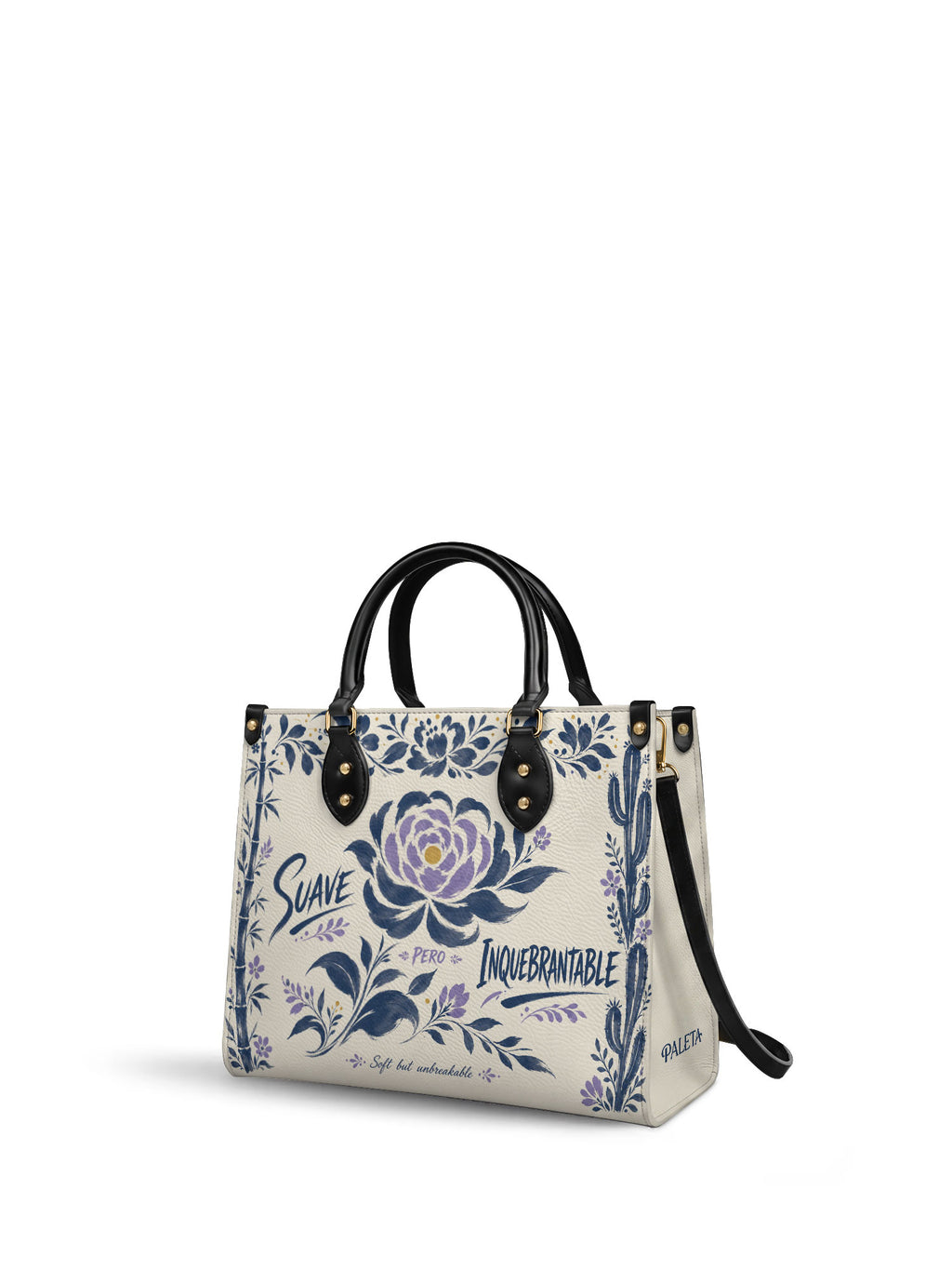 "Suave pero inquebrantable" ver.2 Leather Handbag - side view | Paleta Bags
