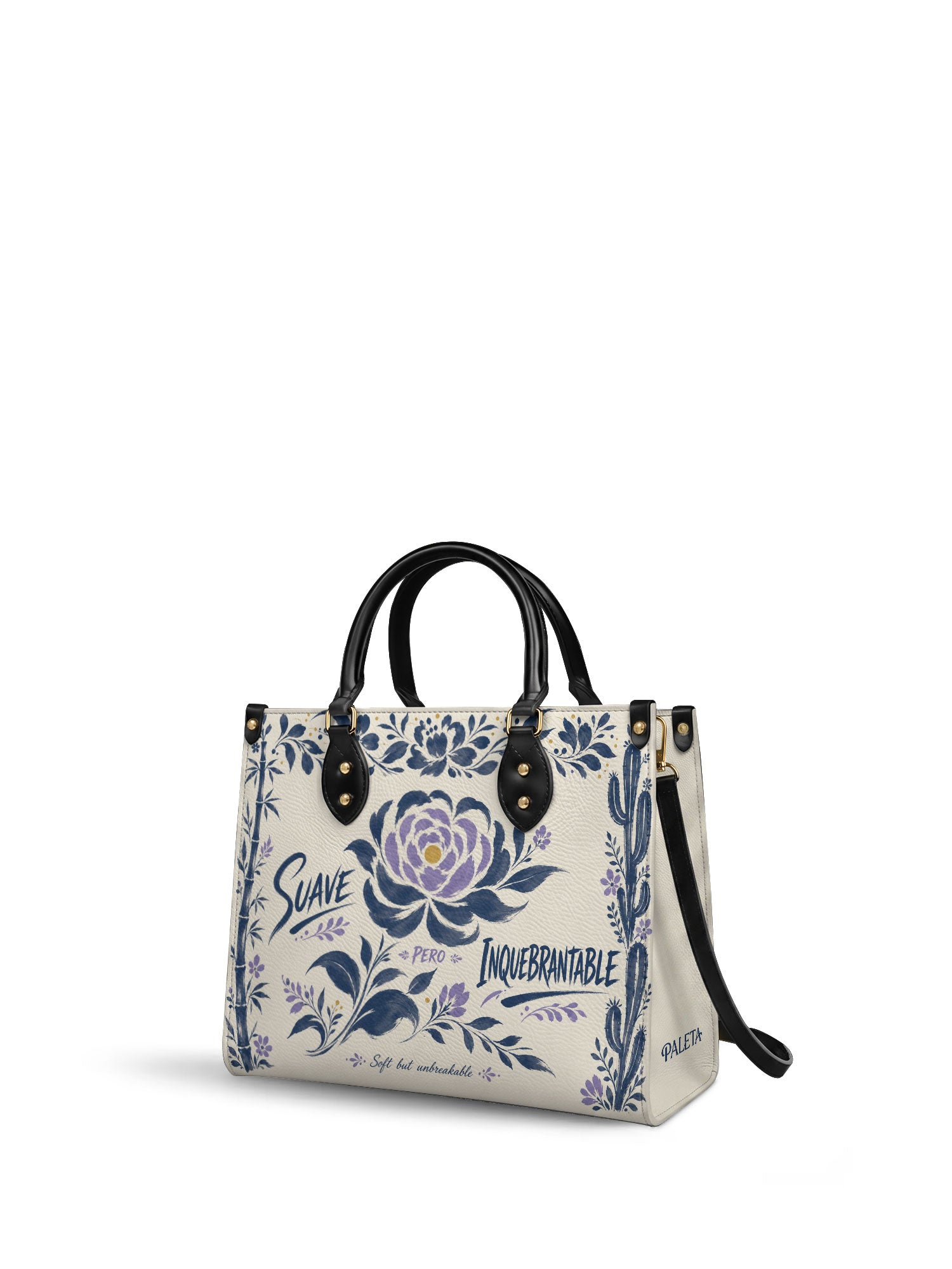 "Suave pero inquebrantable" ver.2 Leather Handbag - side view | Paleta Bags
