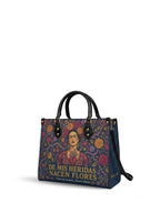 "De mis heridas nacen flores" ver.3 Leather Handbag - side view | Paleta Bags