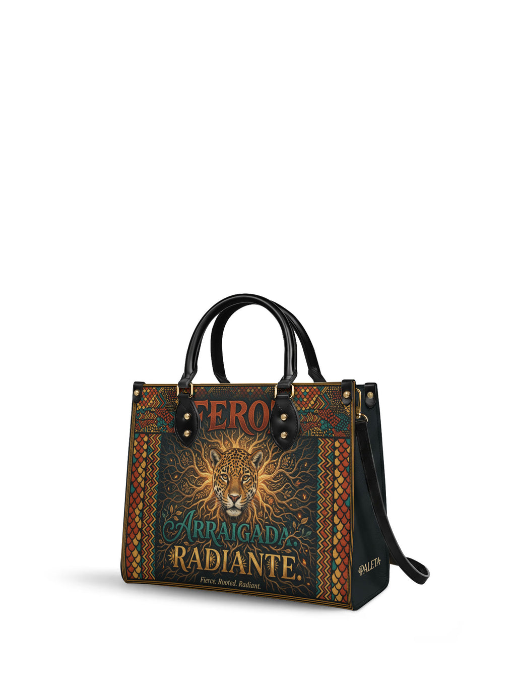 "Feroz. Arraigada. Radiante" ver.6 Leather Handbag - side view | Paleta Bags