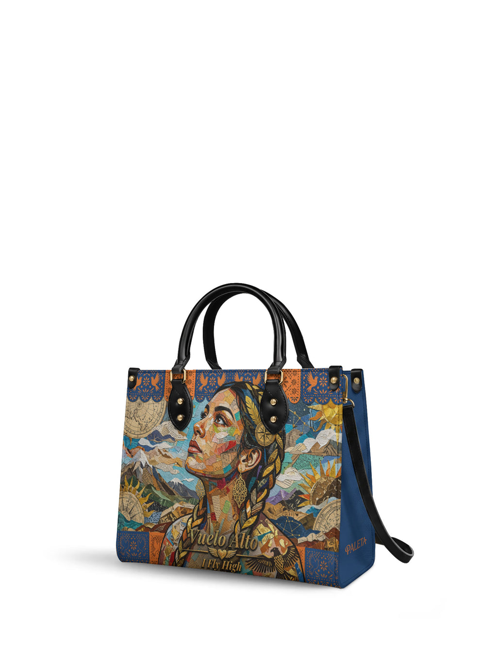 "Vuelo Alto" ver.4 Leather Handbag - side view | Paleta Bags
