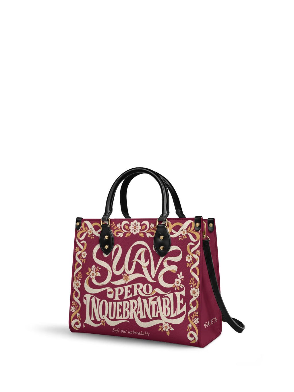 "Suave pero inquebrantable" ver.1 Leather Handbag - side view | Paleta Bags