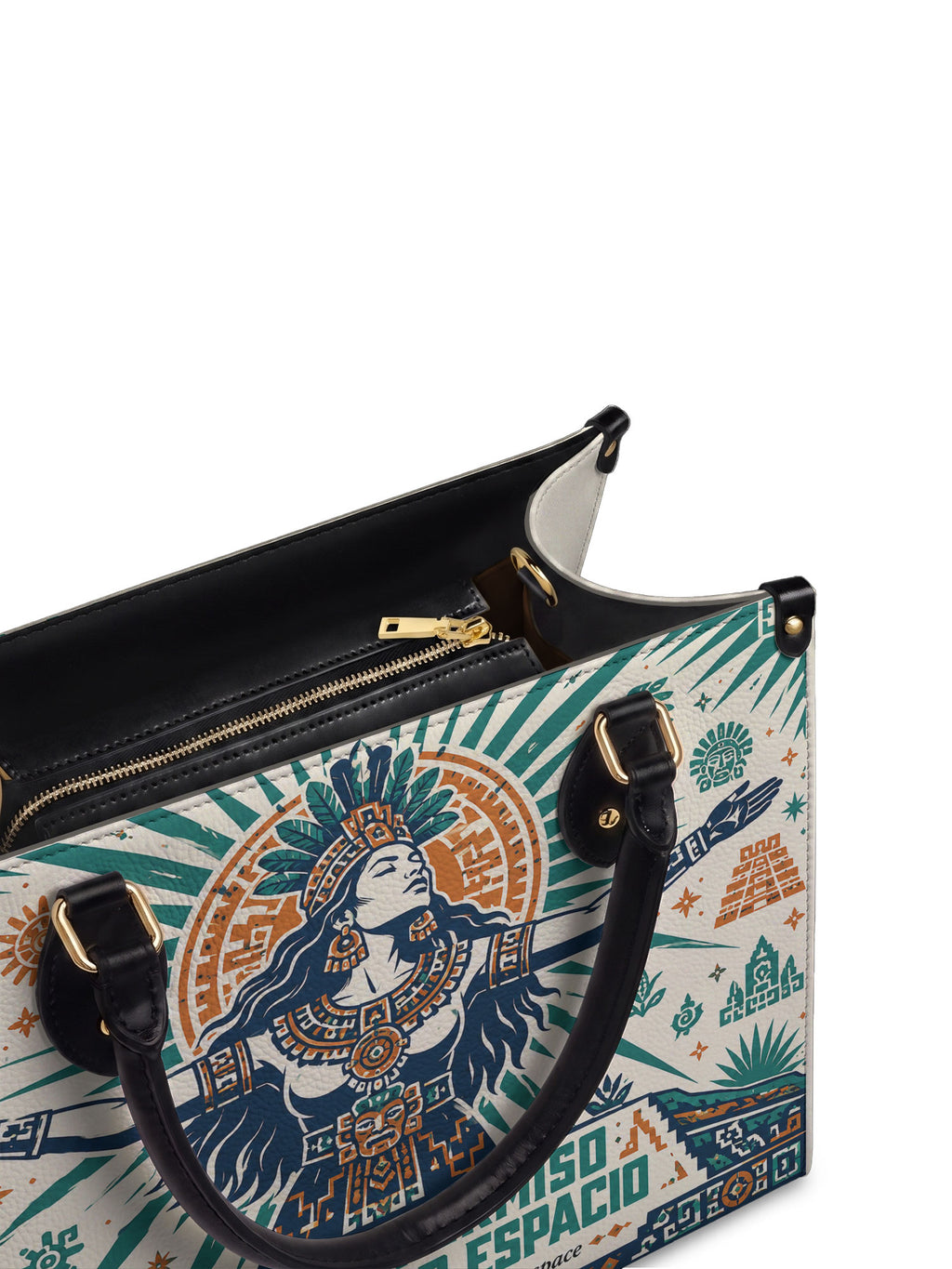 "No pido permiso para ocupar espacio" ver.4 Leather Handbag - detail | Paleta Bags