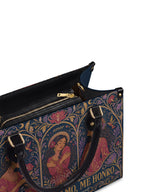 "Me cuido, me amo, me honro" ver.3 Leather Handbag - detail | Paleta Bags