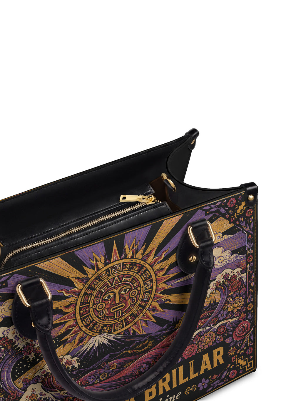 "Nací para brillar" ver.1 Leather Handbag - detail | Paleta Bags