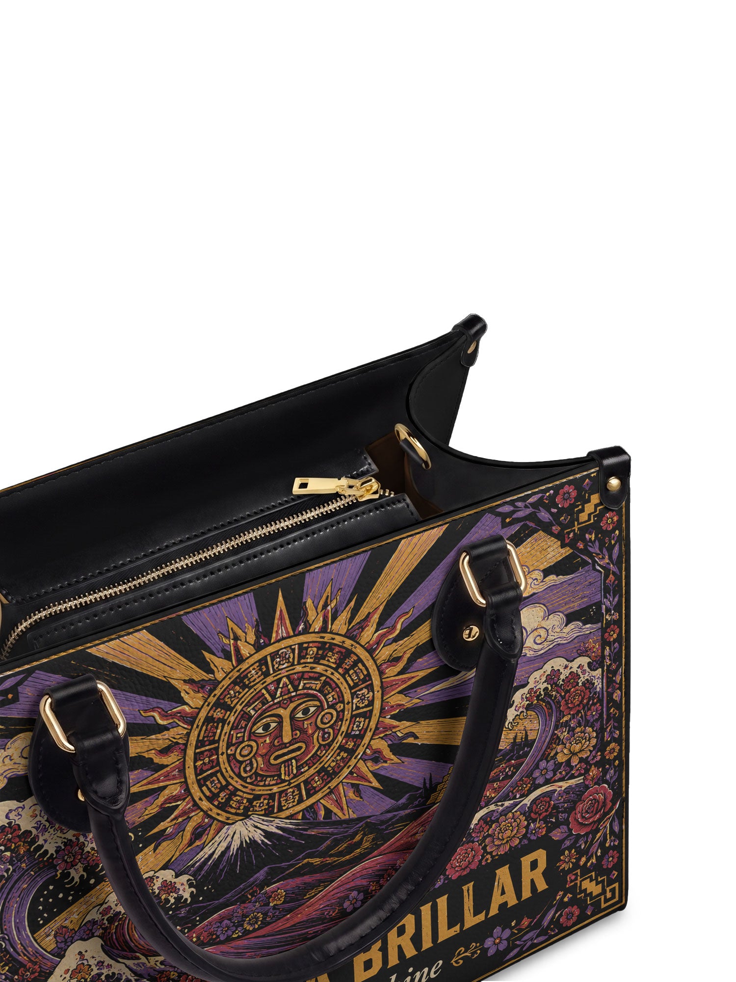"Nací para brillar" ver.1 Leather Handbag - detail | Paleta Bags