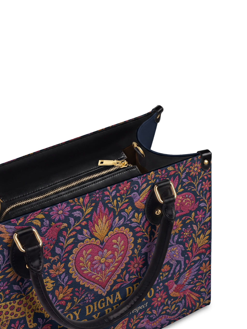 "Otomi Wild Embroidery" ver.2 Leather Handbag - detail | Paleta Bags
