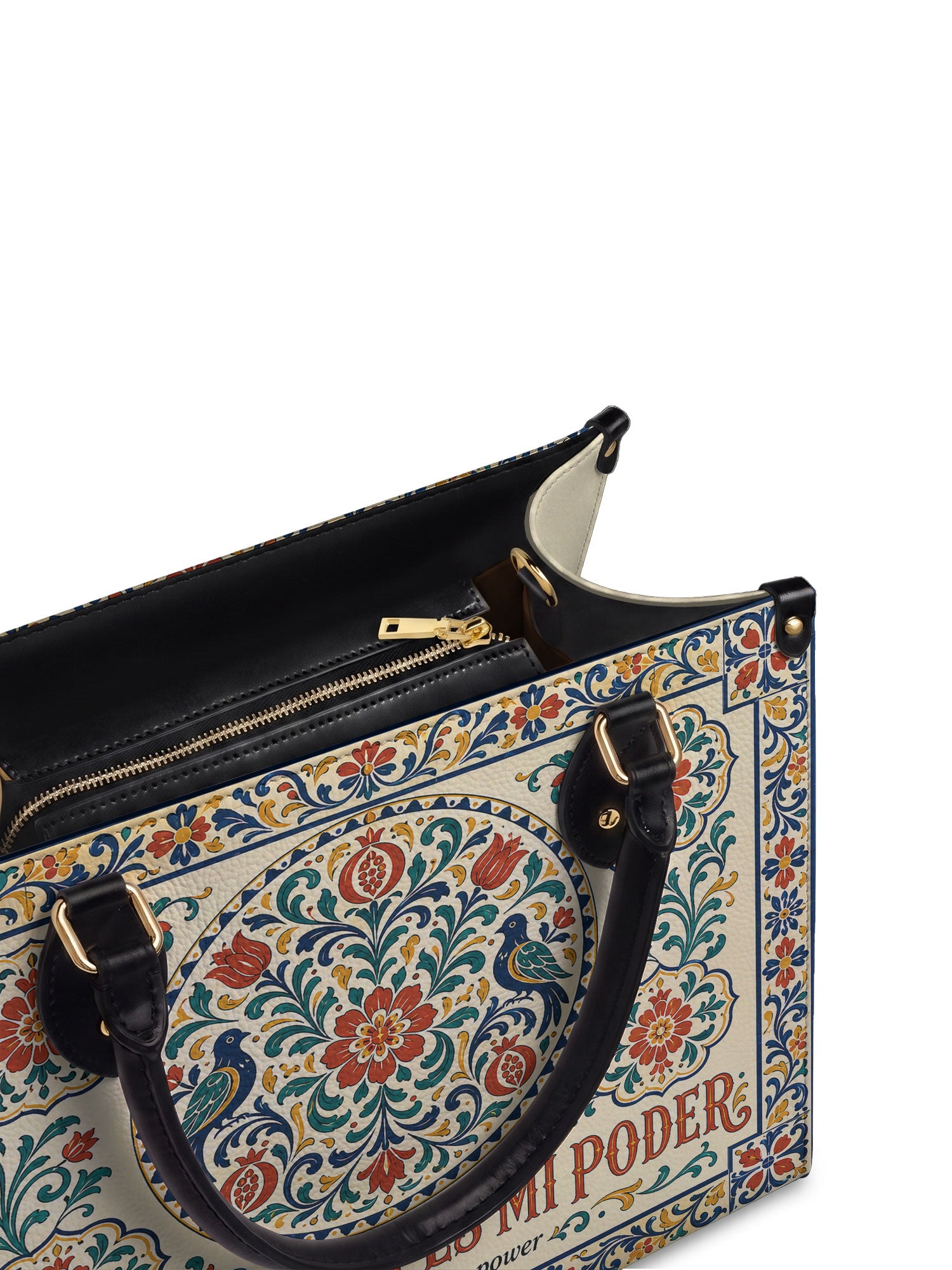 "Mi cultura es mi poder" ver.3 Leather Handbag - detail | Paleta Bags