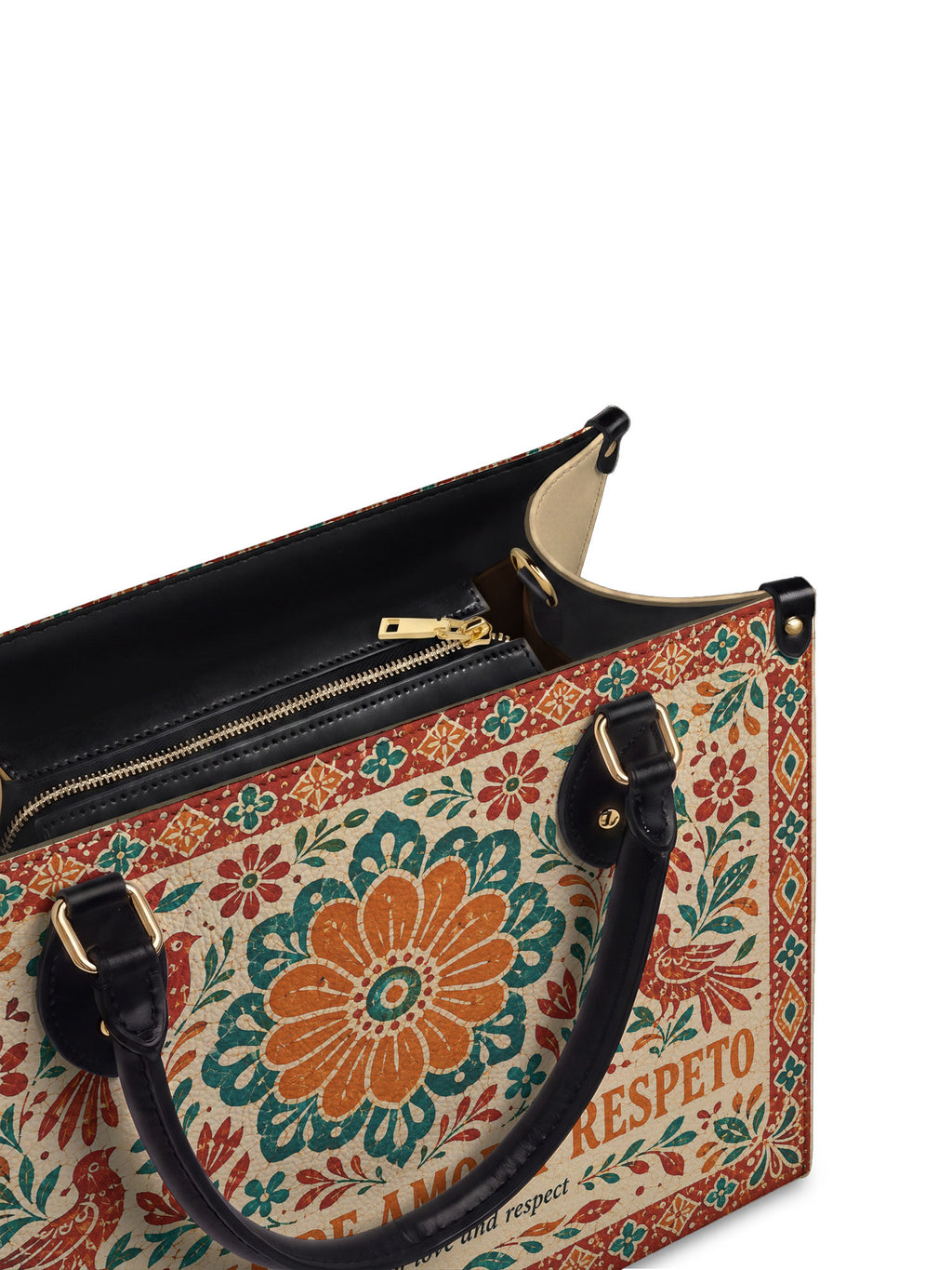 "Otomi Wild Embroidery" ver.5 Leather Handbag - detail | Paleta Bags
