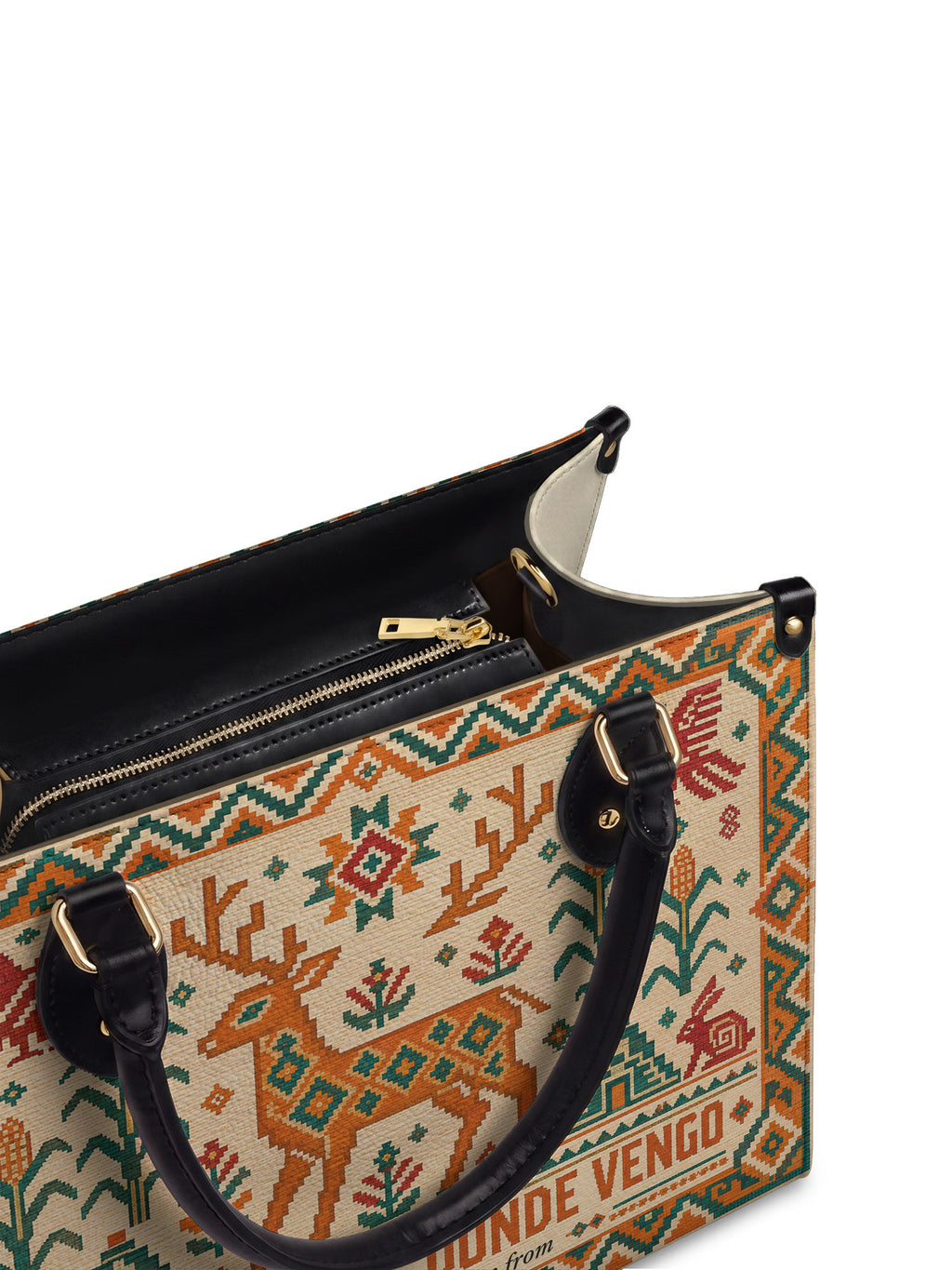 "Orgullosa de donde vengo" ver.1 Leather Handbag - detail | Paleta Bags