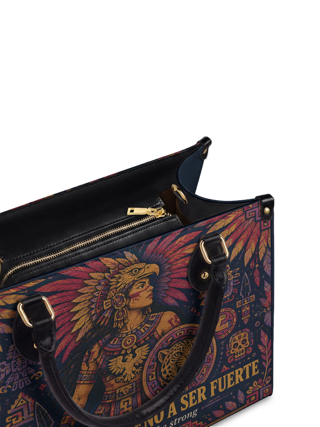 "El dolor me enseñó a ser fuerte" ver.1 Leather Handbag - detail | Paleta Bags