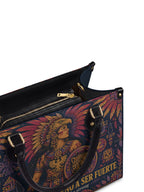 "El dolor me enseñó a ser fuerte" ver.1 Leather Handbag - detail | Paleta Bags
