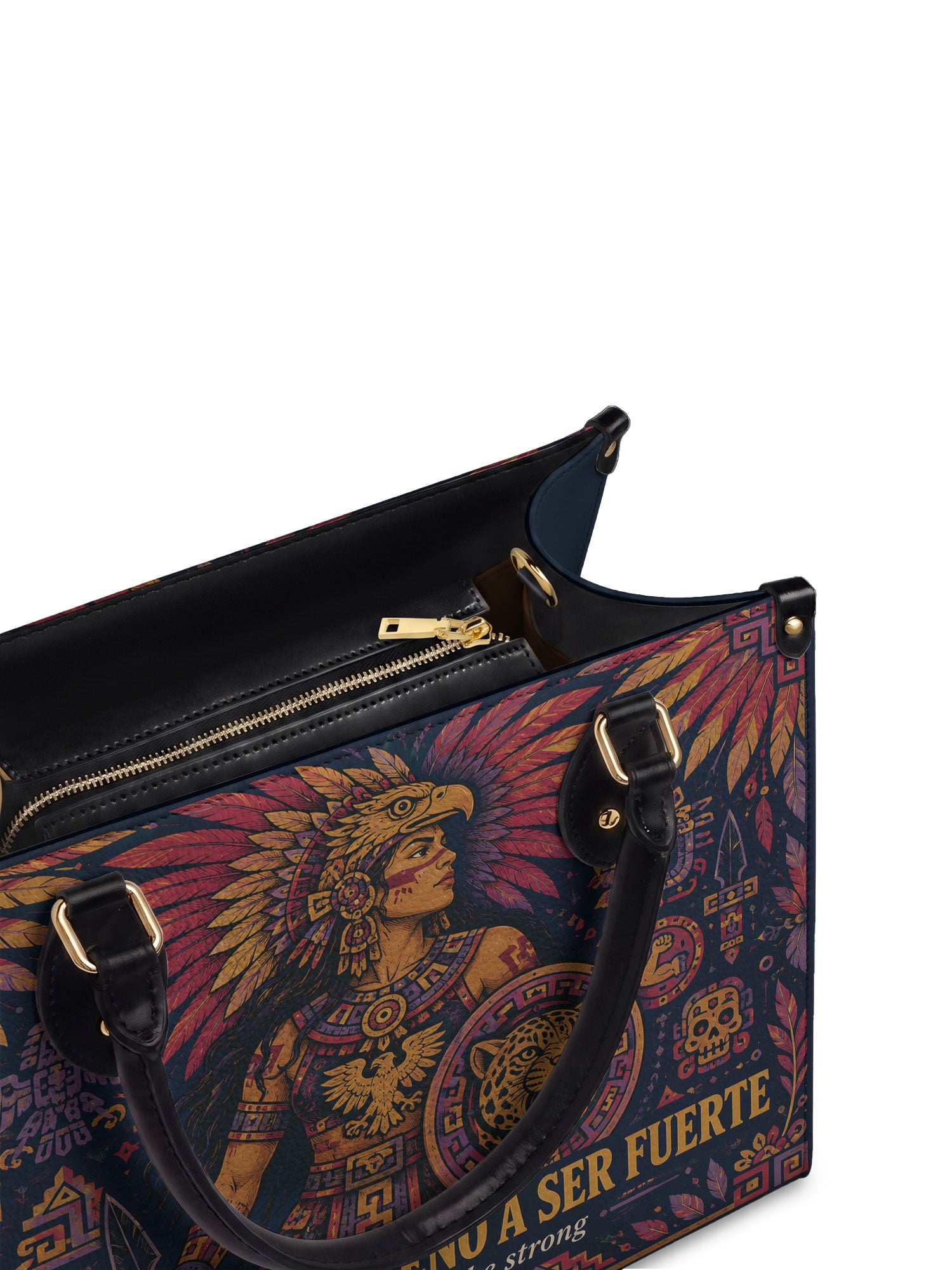 "El dolor me enseñó a ser fuerte" ver.1 Leather Handbag - detail | Paleta Bags