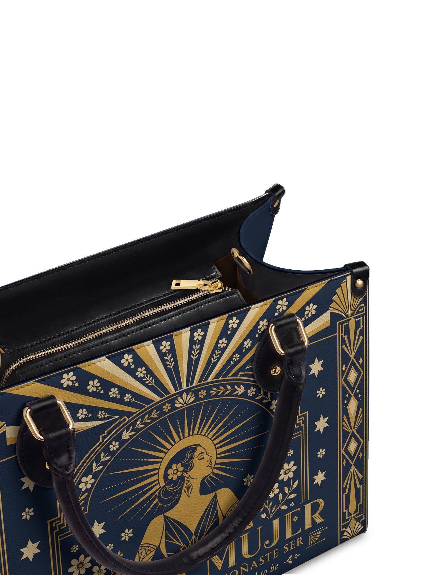 "Eres la mujer que alguna vez soñaste ser" ver.7 Leather Handbag - detail | Paleta Bags