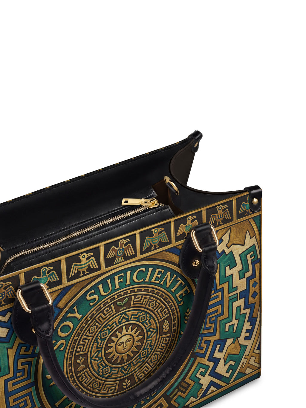 "Soy suficiente, tal y como soy" ver.10 Leather Handbag - detail | Paleta Bags