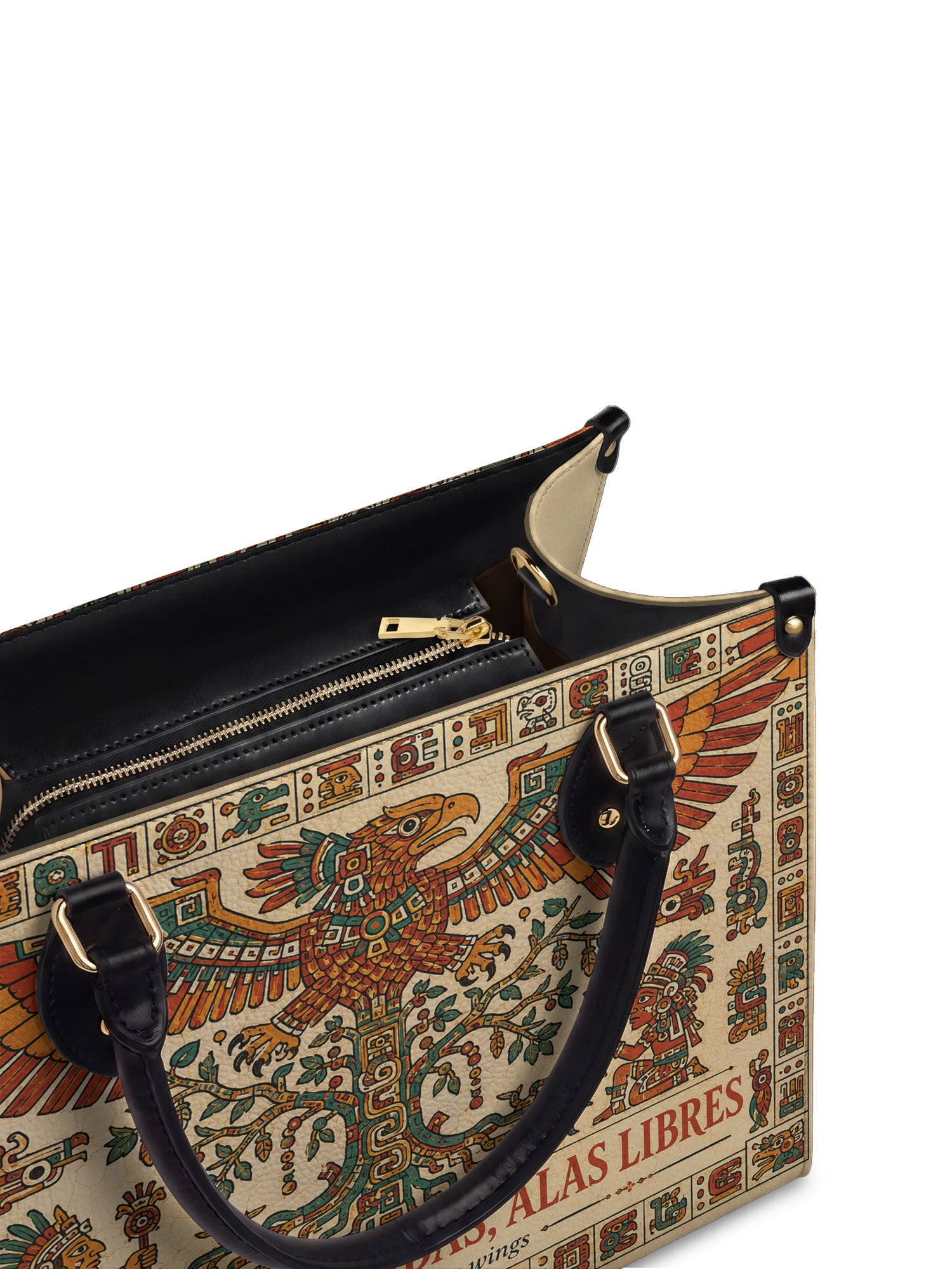 "Raíces profundas, alas libres" ver.3 Leather Handbag - detail | Paleta Bags
