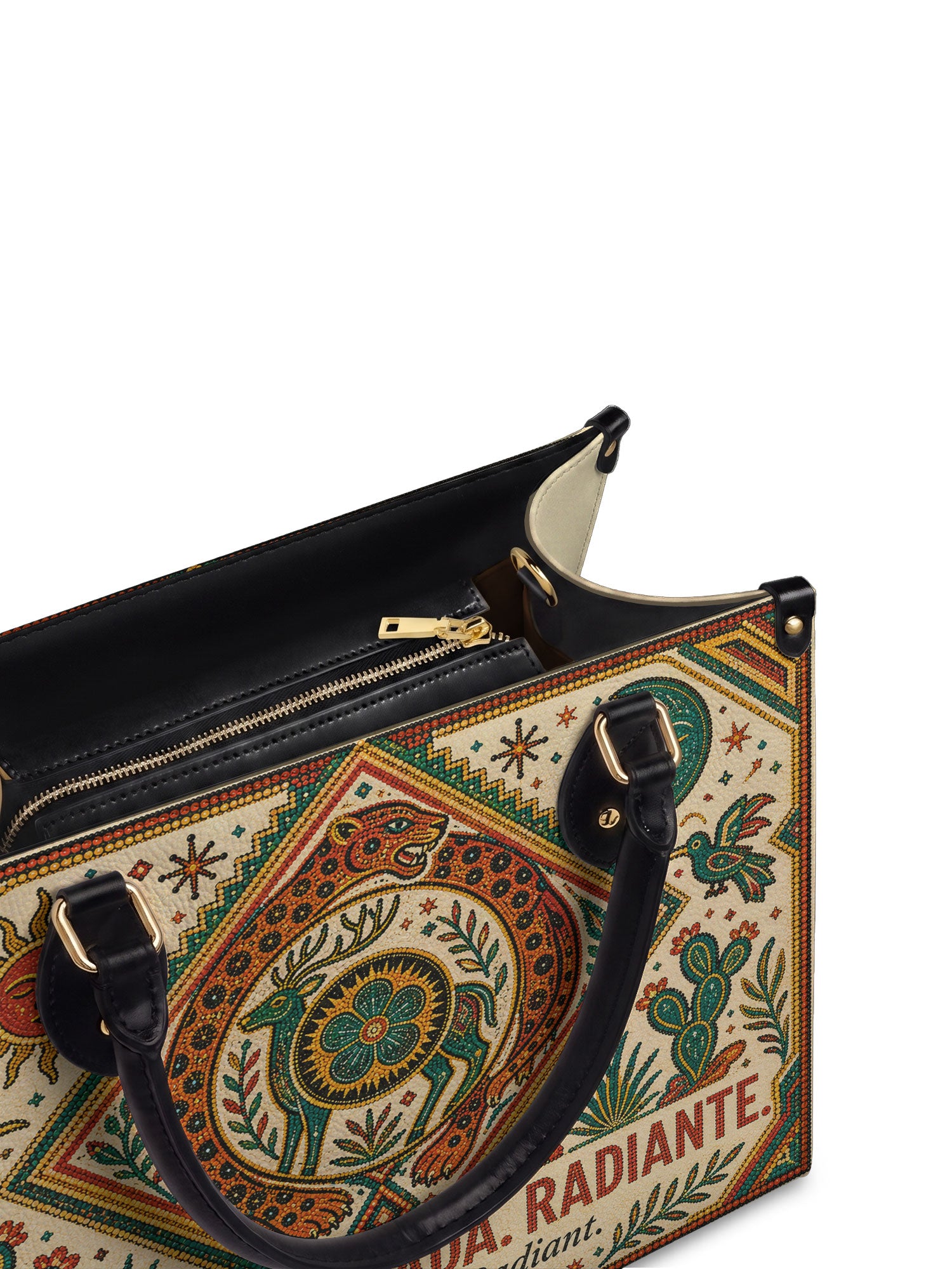 "Feroz. Arraigada. Radiante" ver.2 Leather Handbag - detail | Paleta Bags
