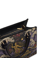 "Soy agua fluyo, me adapto, persisto" ver.2 Leather Handbag - detail | Paleta Bags