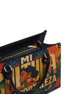 "Mi cultura es mi fortaleza" ver.2 Leather Handbag - detail | Paleta Bags