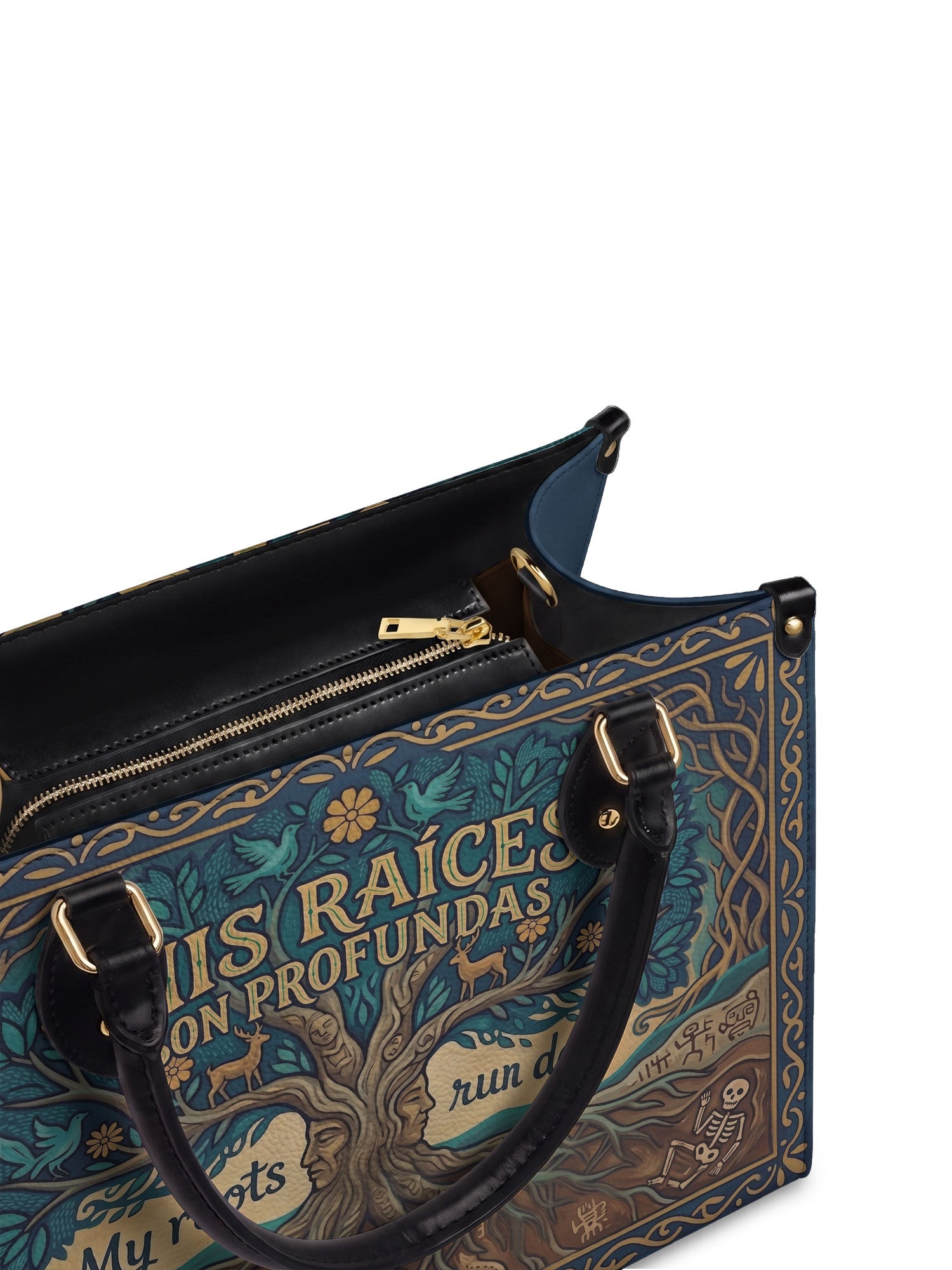 "Mis Raíces son Profundas" ver.1 Leather Handbag - detail | Paleta Bags