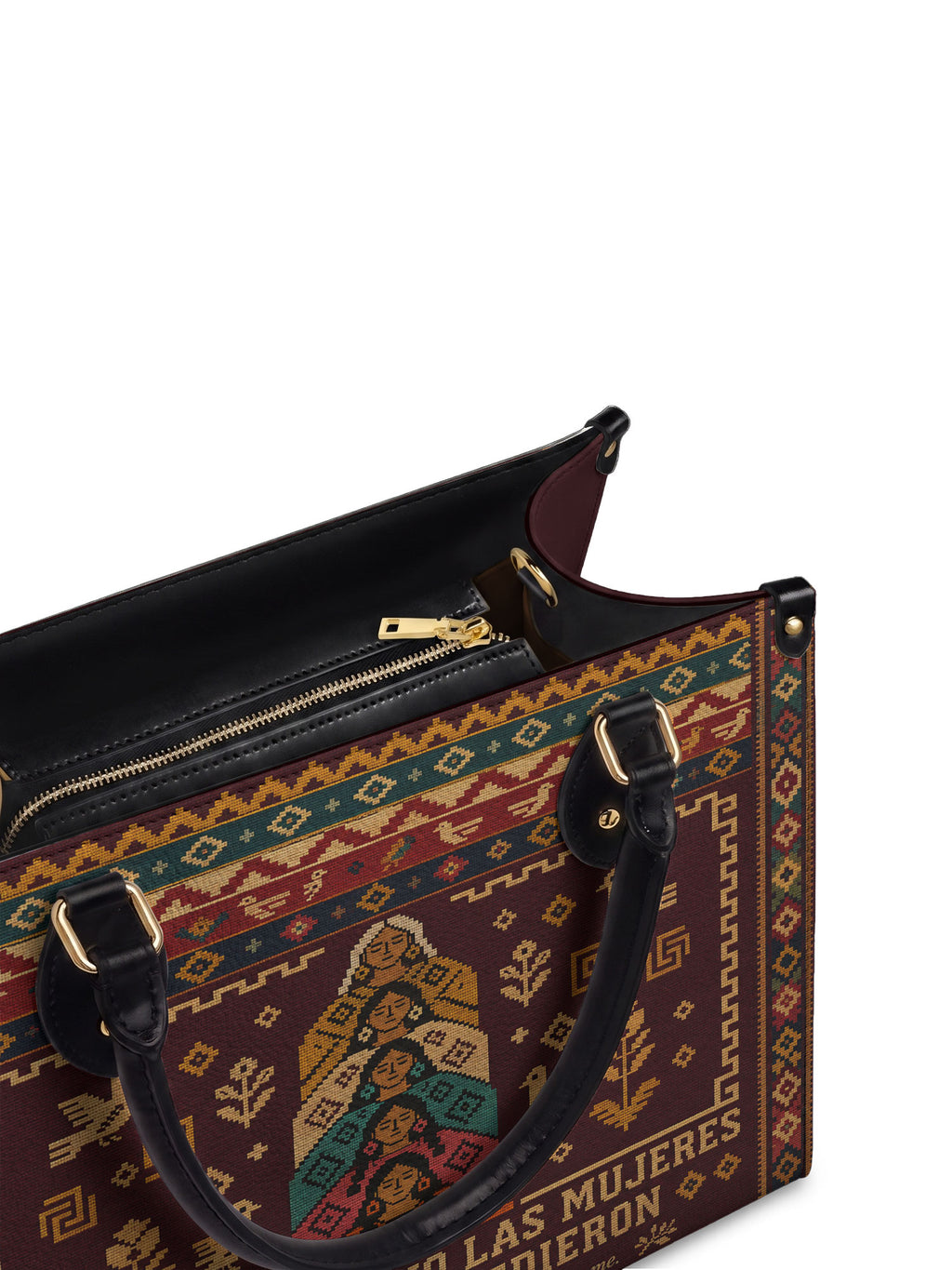"Resiliente como las mujeres que me precedieron" ver.3 Leather Handbag - detail | Paleta Bags