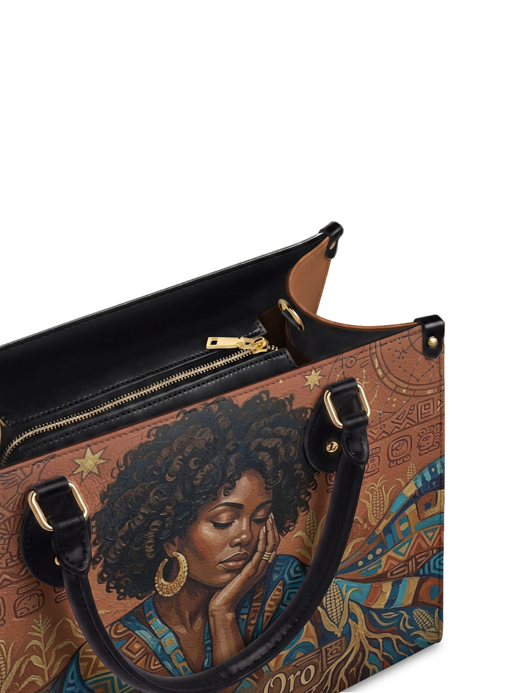 "Mi Raíz es Oro" ver.4 Leather Handbag - detail | Paleta Bags