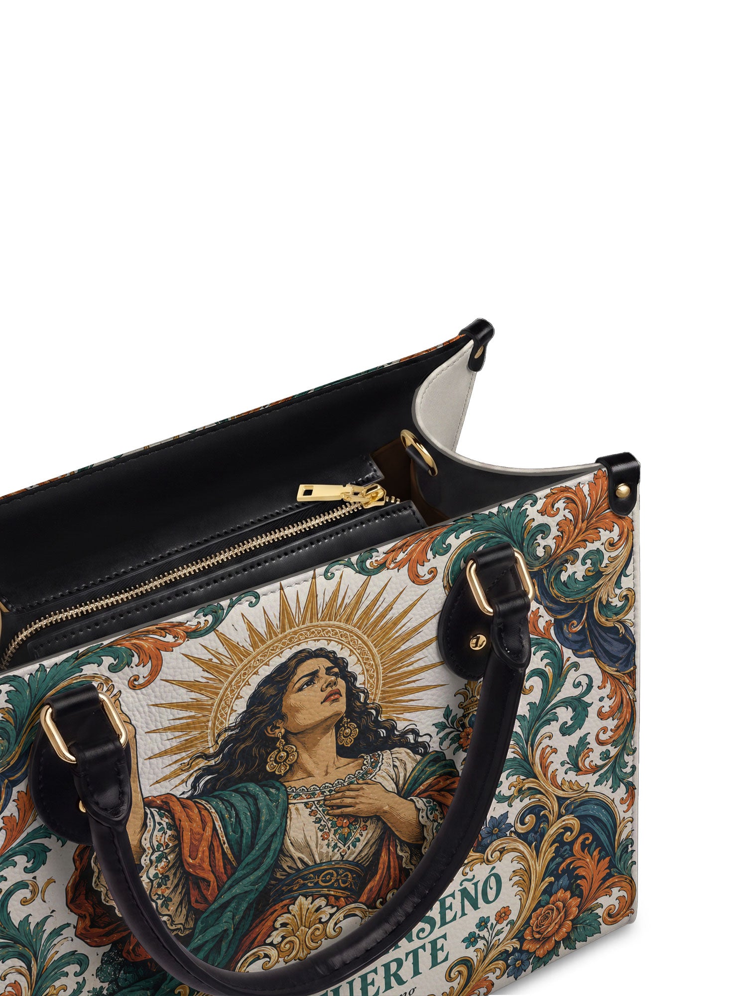 "El dolor me enseñó a ser fuerte" ver.5 Leather Handbag - detail | Paleta Bags