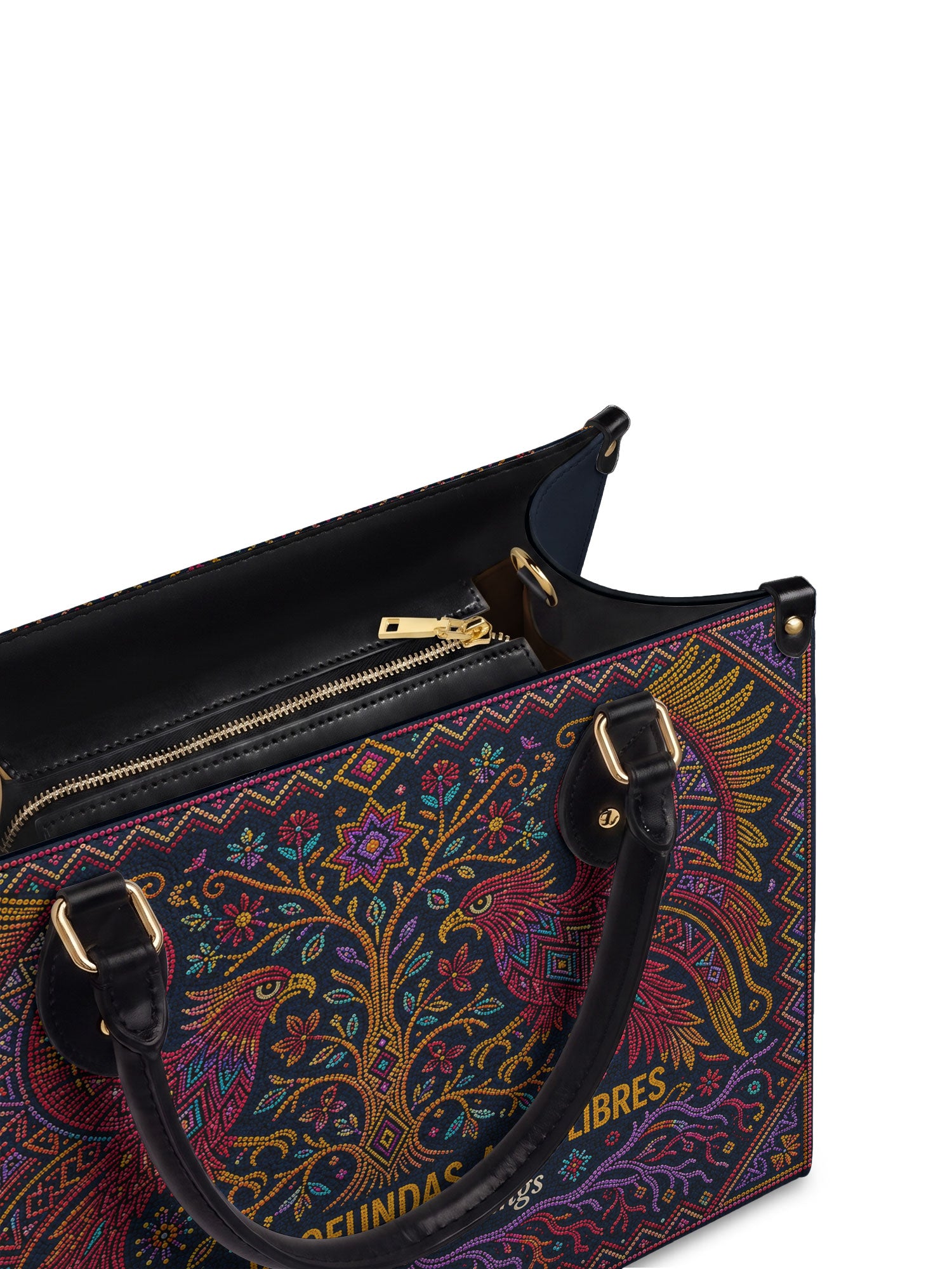 "Raíces profundas, alas libres" ver.1 Leather Handbag - detail | Paleta Bags