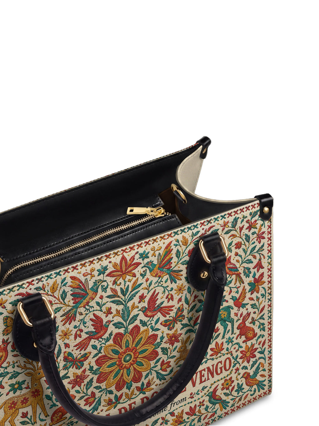 "Orgullosa de donde vengo" ver.2 Leather Handbag - detail | Paleta Bags