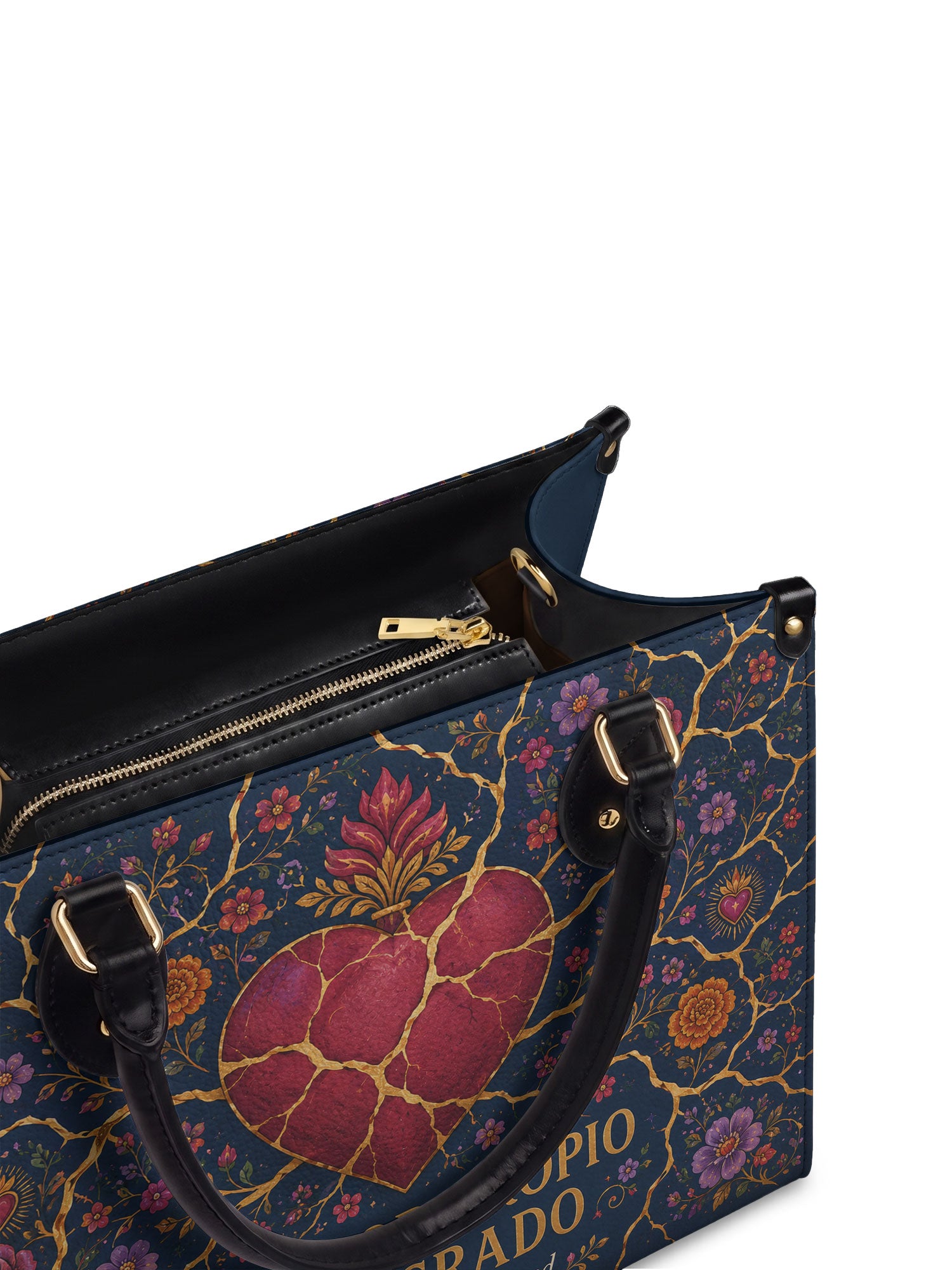 "Mi amor propio es sagrado" ver.3 Leather Handbag - detail | Paleta Bags