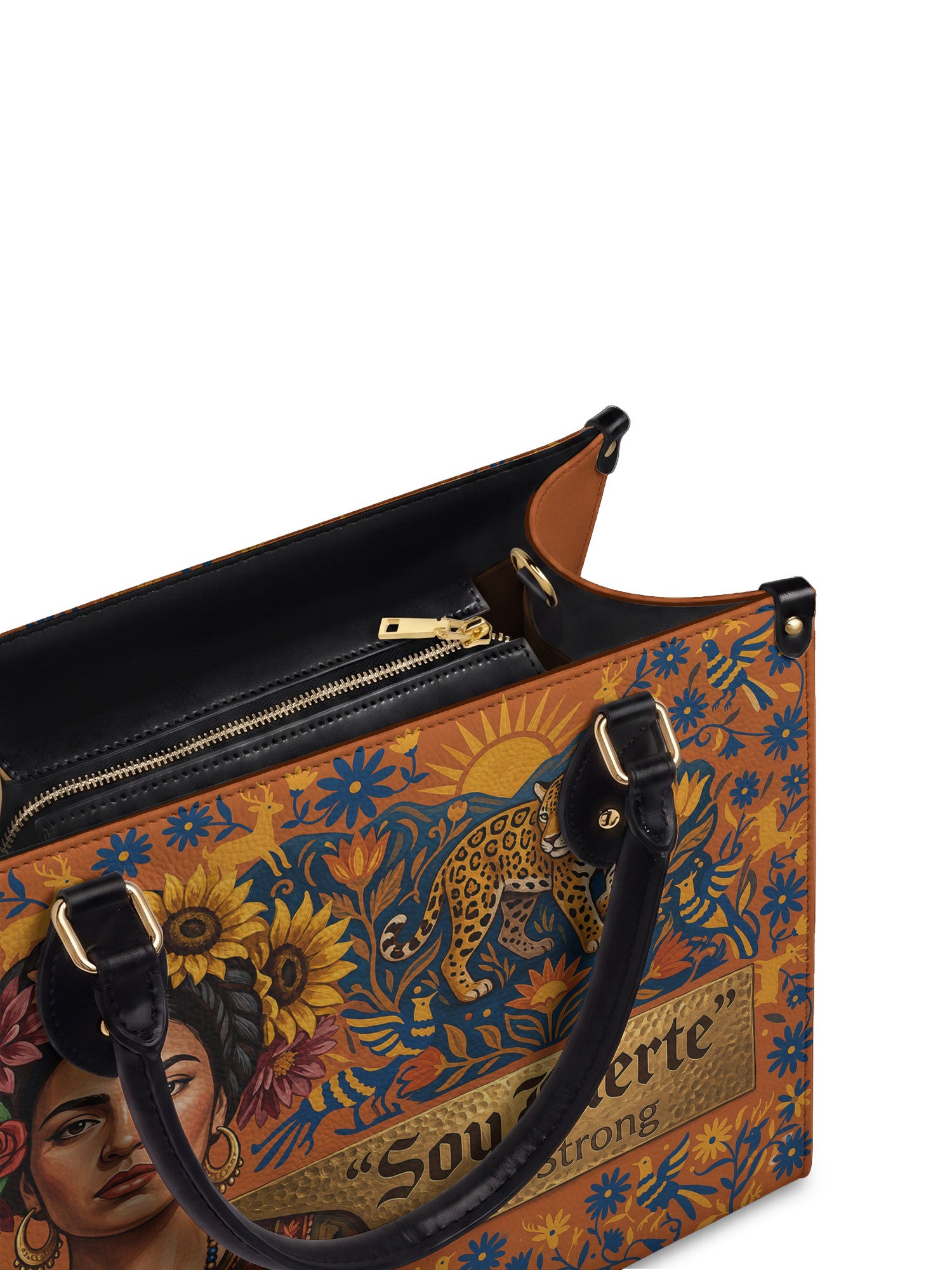 "Soy Fuerte" ver.2 Leather Handbag - detail | Paleta Bags