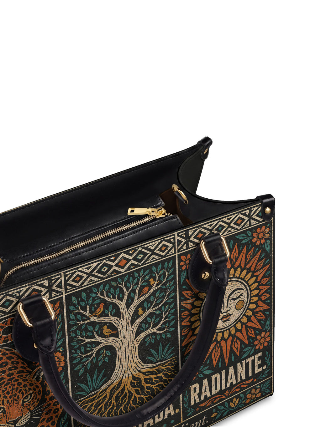 "Feroz. Arraigada. Radiante" ver.1 Leather Handbag - detail | Paleta Bags
