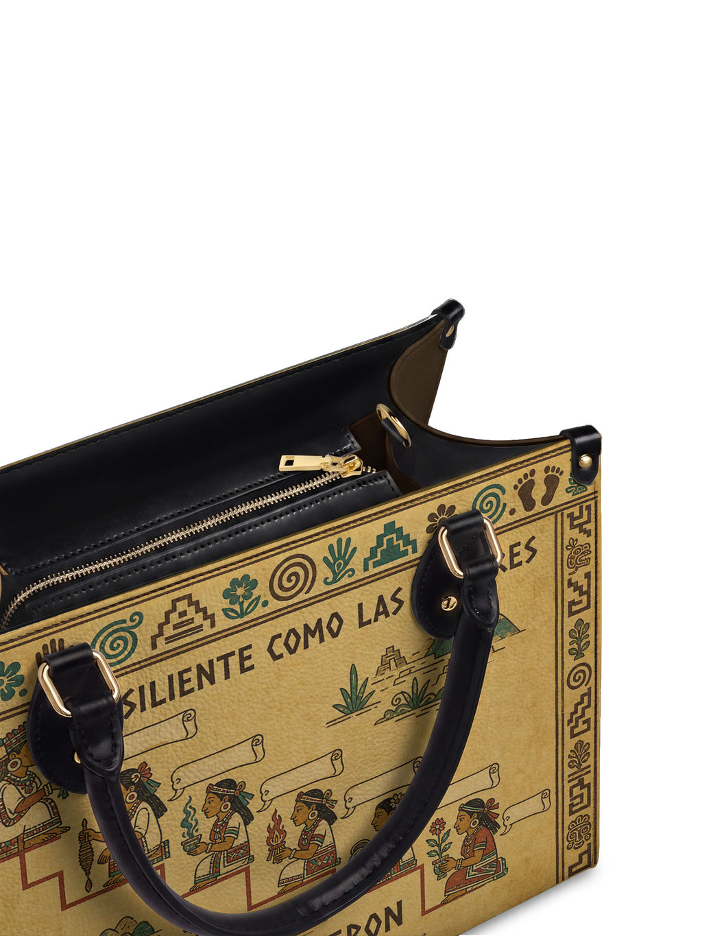 "Resiliente como las mujeres que me precedieron" ver.4 Leather Handbag - detail | Paleta Bags