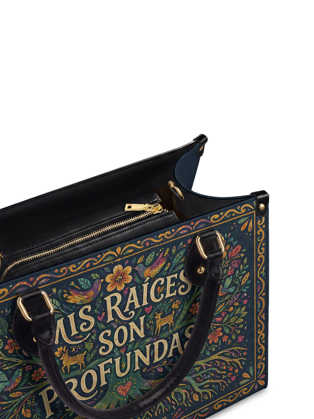 "Mis Raíces son Profundas" ver.4 Leather Handbag - detail | Paleta Bags