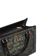 "Mis Raíces son Profundas" ver.4 Leather Handbag - detail | Paleta Bags